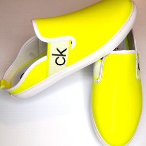 CK Calvin Klein slip on sneakers Neon Yellow 10